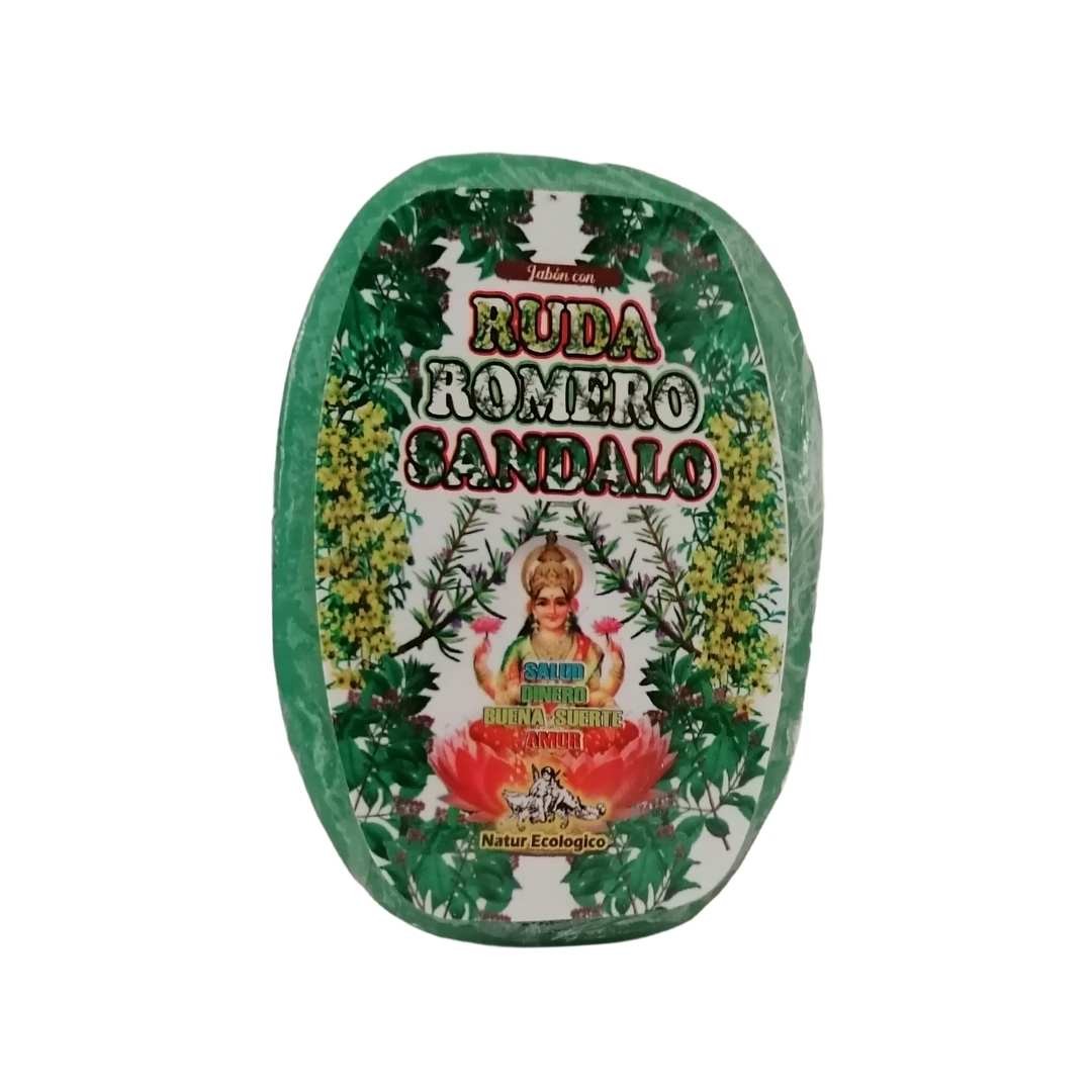 JABON DE RUDA ROMERO Y SANDALO 100GR