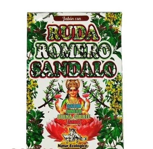 JABON DE RUDA ROMERO Y SANDALO 100GR