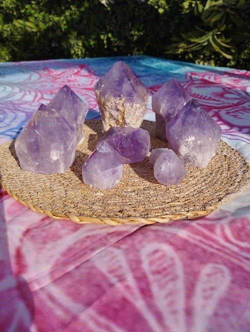 PUNTA MAESTRA ARCOIRIS DE AMATISTA SEMIPULIDA MOD.2