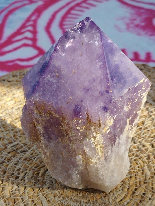 PUNTA MAESTRA ARCOIRIS DE AMATISTA SEMIPULIDA MOD.3