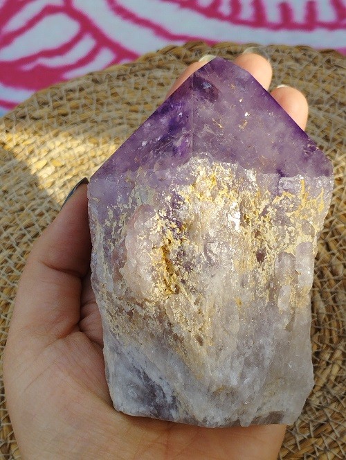 PUNTA MAESTRA ARCOIRIS DE AMATISTA SEMIPULIDA MOD.3