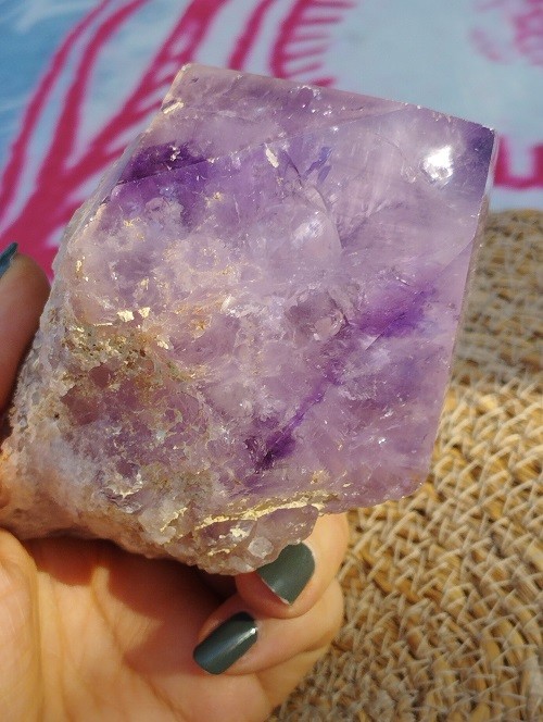 PUNTA MAESTRA ARCOIRIS DE AMATISTA SEMIPULIDA MOD.3