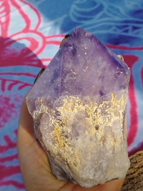 PUNTA MAESTRA ARCOIRIS DE AMATISTA SEMIPULIDA MOD.3