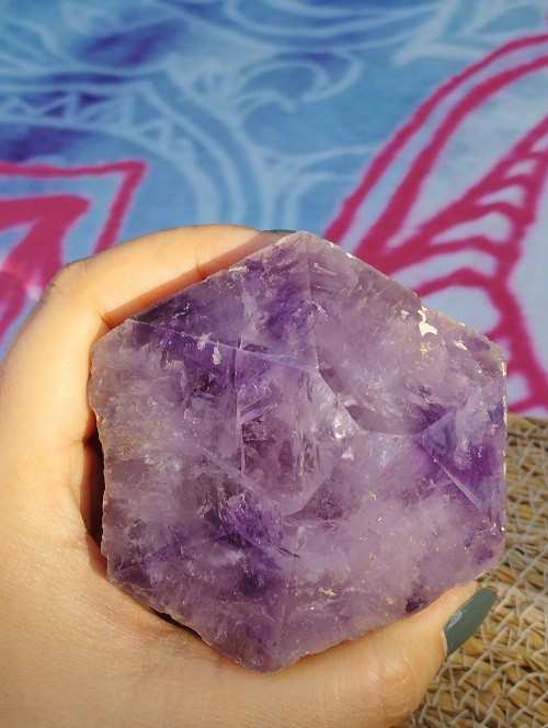 PUNTA MAESTRA ARCOIRIS DE AMATISTA SEMIPULIDA MOD.3