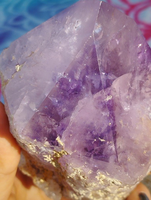 PUNTA MAESTRA ARCOIRIS DE AMATISTA SEMIPULIDA MOD.3