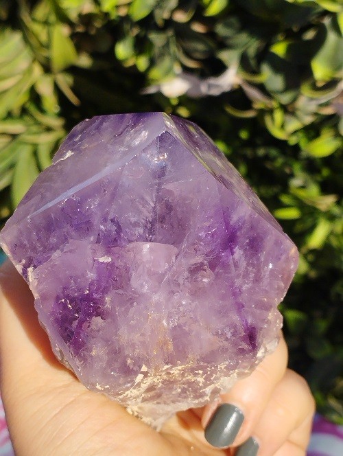 PUNTA MAESTRA ARCOIRIS DE AMATISTA SEMIPULIDA MOD.3