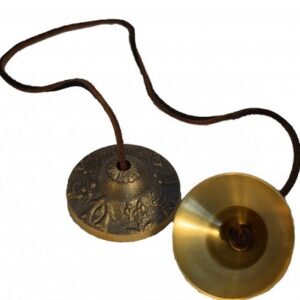PLATILLOS TIBETANOS BRONCE TINGSHAS 5,5CM Ø