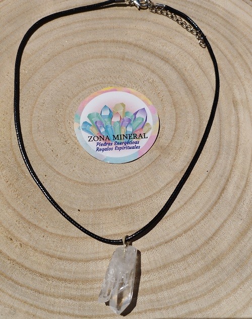 COLGANTE PUNTA MAESTRA GEMELAR NATURAL DE CUARZO