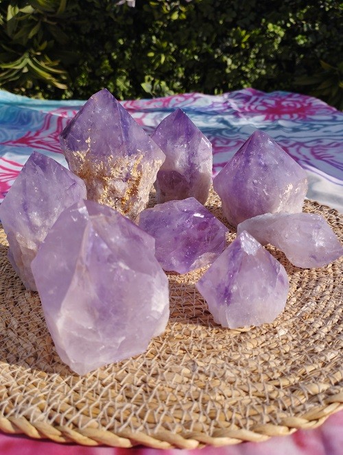 PUNTA MAESTRA ARCOIRIS DE AMATISTA SEMIPULIDA MOD.7