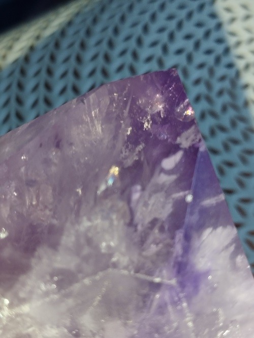 PUNTA MAESTRA ARCOIRIS DE AMATISTA SEMIPULIDA MOD.7