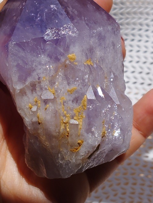 PUNTA MAESTRA ARCOIRIS DE AMATISTA SEMIPULIDA MOD.7