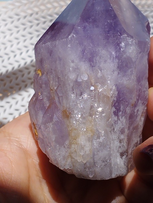 PUNTA MAESTRA ARCOIRIS DE AMATISTA SEMIPULIDA MOD.7