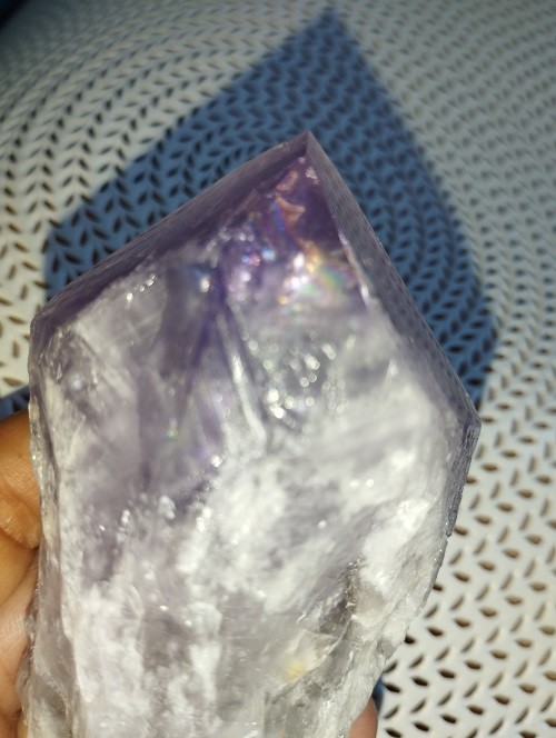 PUNTA MAESTRA ARCOIRIS DE AMATISTA SEMIPULIDA MOD.7