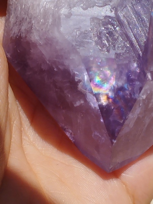 PUNTA MAESTRA ARCOIRIS DE AMATISTA SEMIPULIDA MOD.7