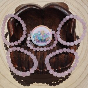 PULSERA DE CUARZO ROSA 8 MM
