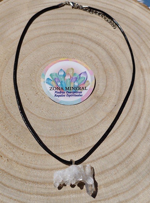 COLGANTE DRUSA CON PUNTA MAESTRA ABRAZO DE CUARZO