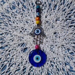 AMULETO OJO TURCO CON MANO DE FATIMA 20 CM
