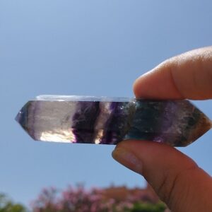 PUNTA BITERMINADA DE FLUORITA ARCOIRIS