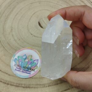 PUNTA MAESTRA ARCOIRIS DE CUARZO BLANCO PULIDA