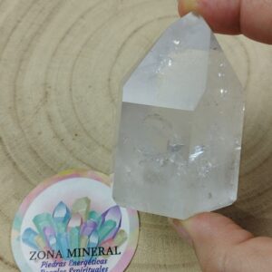 PUNTA MAESTRA ARCOIRIS DE CUARZO BLANCO PULIDA