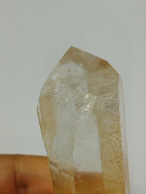 PUNTA BITERMINADA DE CUARZO HEMATOIDE