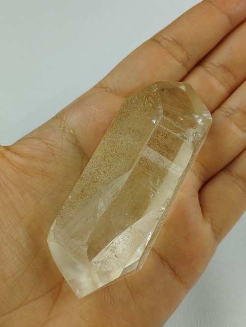 PUNTA BITERMINADA DE CUARZO HEMATOIDE