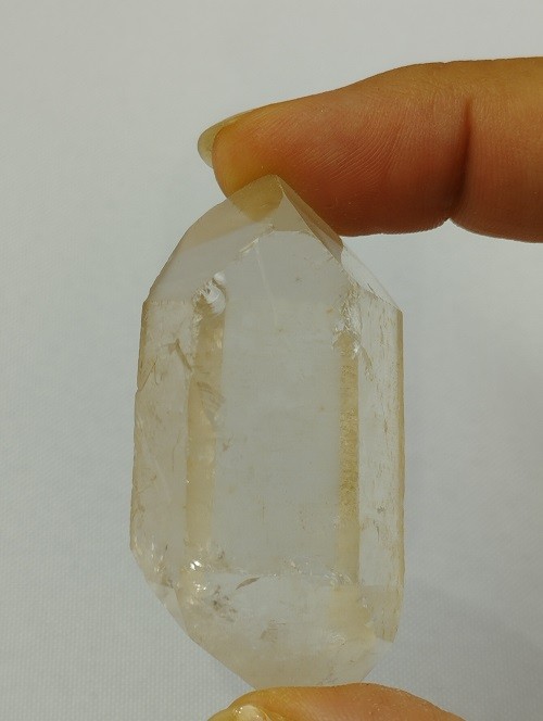 PUNTA BITERMINADA DE CUARZO HEMATOIDE