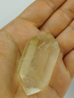 PUNTA BITERMINADA DE CUARZO HEMATOIDE