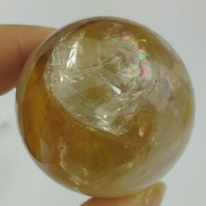 ESFERA CUARZO SANADOR DORADO 40 MM