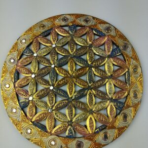 COLGADOR FLOR DE LA VIDA MADERA 30CM