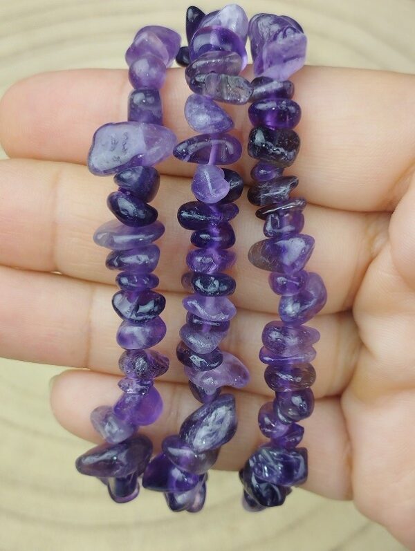 PULSERA DE AMATISTA CHIP