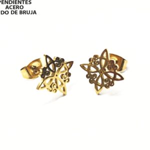 PENDIENTES NUDO DE BRUJA ACERO INOXIDABLE DORADO