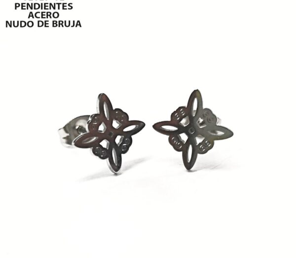 PENDIENTES NUDO DE BRUJA ACERO INOXIDABLE
