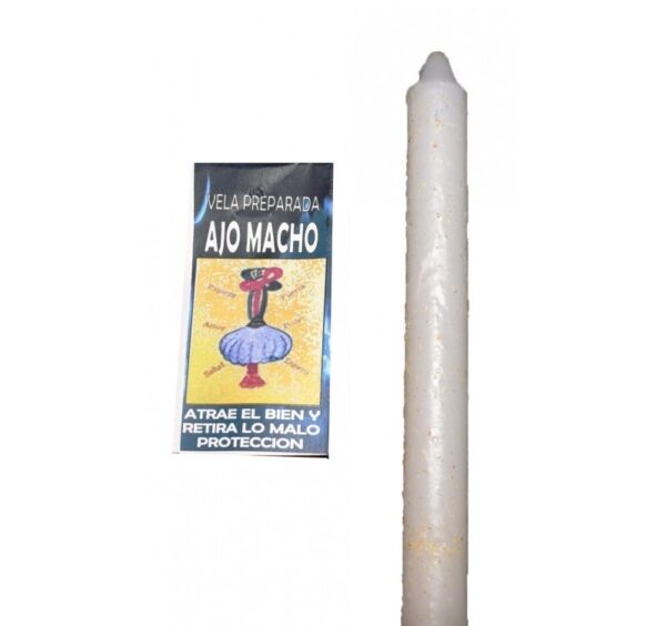 VELA PREPARADA AJO MACHO ESOTÉRICA 19 CM X 2 CM