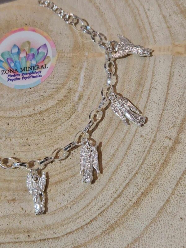 PULSERA 7 ARCANGELES PLATA