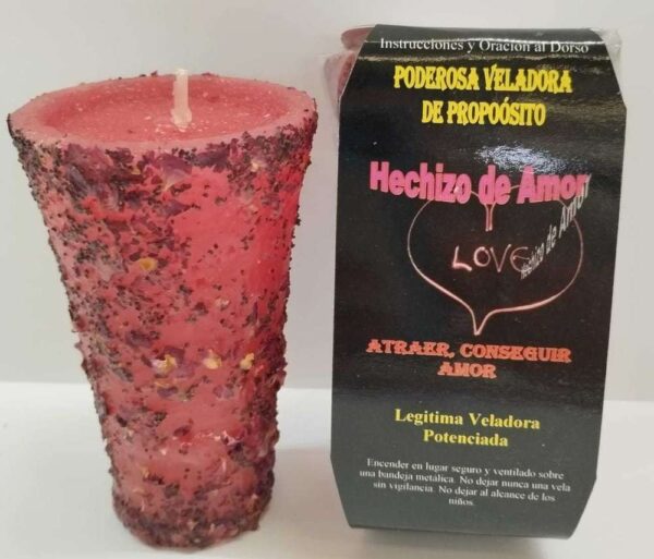 VELADORA ESPECIAL DE PETICION HECHIZO DE AMOR