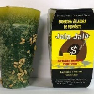 VELADORA ESPECIAL DE PETICION JALA, JALA PARA ATRAER SUERTE Y FORTUNA